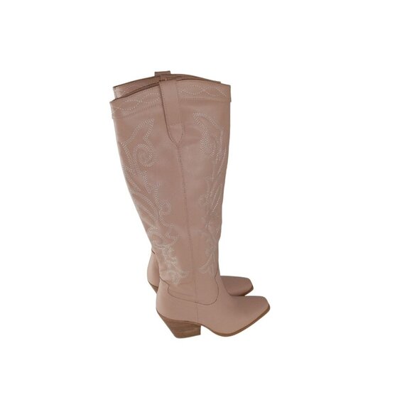 Billini Women's Charley Rose  Beige Clay Knee-High Cowboy Boots size 8 - Picture 1 of 10